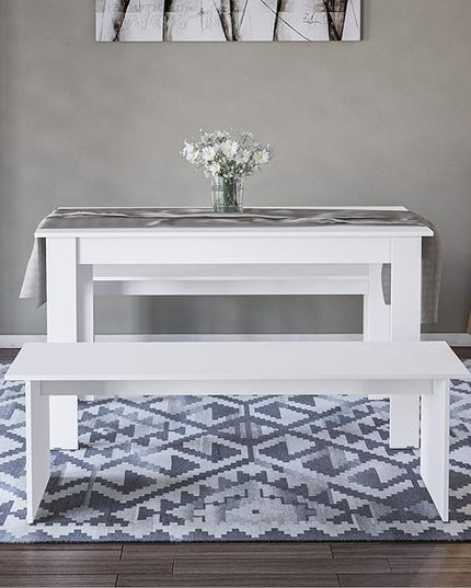 Boahaus Denali Dining Set, 2 benches - LeafyLoom