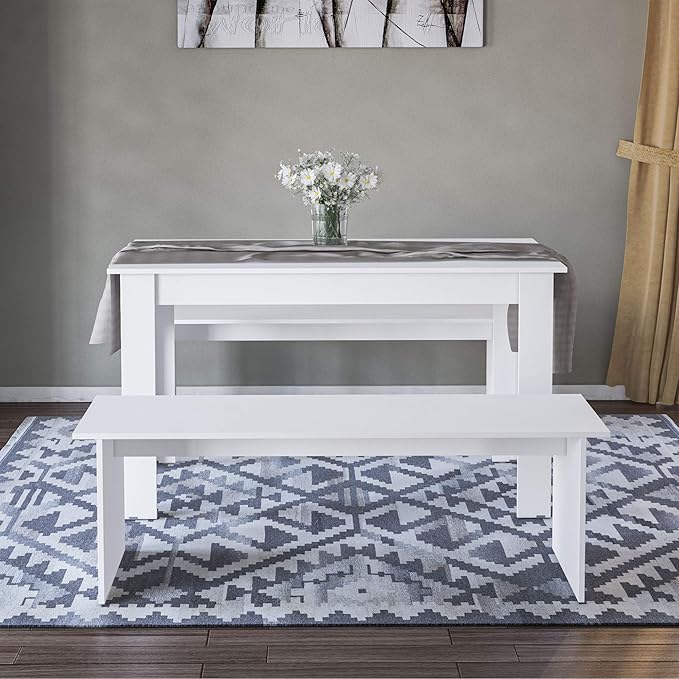 Boahaus Denali Dining Set, 2 benches - LeafyLoom