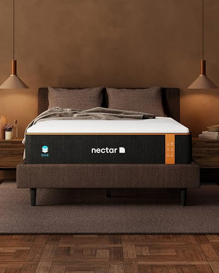 Nectar Premier Copper 14" Full Mattress - Medium Firm Gel Memory Foam Mattress - 5 Layers of Comfort - Triple Action Cooling Tech - 365-Night Trial - Forever Warranty,White - LeafyLoom