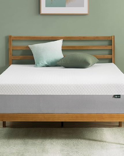 ZINUS 10 Inch Green Tea Essential Memory Foam Mattress [New Version], King, Fiberglass Free, Medium Feel, Breathable Airflow Memory Foam, Certified Safe Foams & Fabric, Mattress in A Box - LeafyLoom