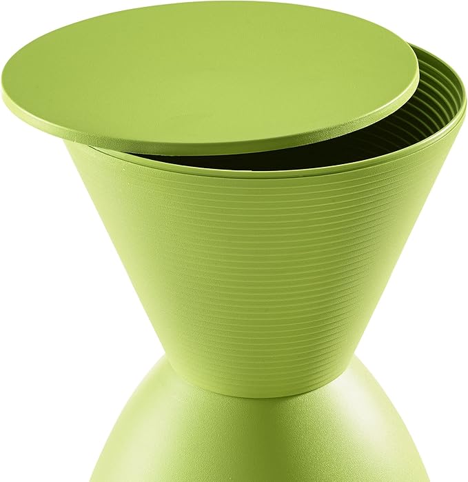 Modway Haste Contemporary Modern Hourglass Accent Stool in Green - LeafyLoom