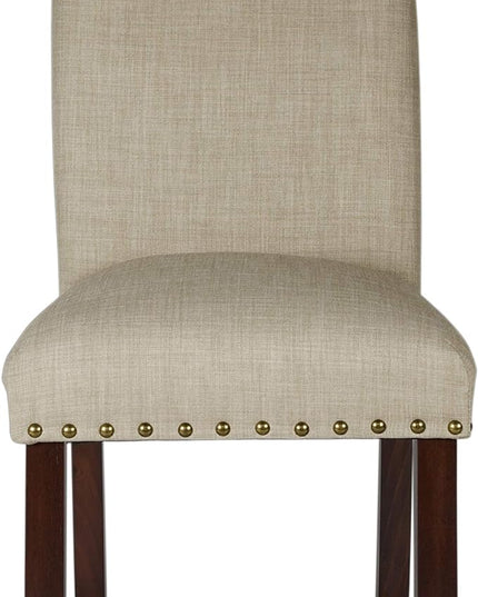HomePop Classic Parsons Dining Chairs, Tan (Set of 2) - LeafyLoom