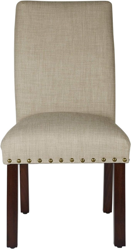 HomePop Classic Parsons Dining Chairs, Tan (Set of 2) - LeafyLoom