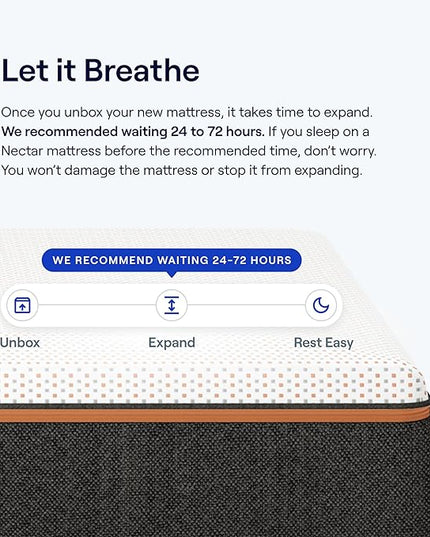 Nectar Premier Copper 14"" California King Mattress - Medium Firm Gel Memory Foam Mattress - 5 Layers of Comfort - Triple Action Cooling Tech - 365-Night Trial - Forever Warranty (White) - LeafyLoom
