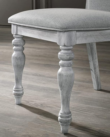 NicBex Haerin-SD-00171-LWJ Dining Chairs, 18"x20"x39", Rustic White - LeafyLoom