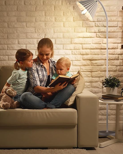 Floor Lamp for Living Room, Reading Lamps Floor Standing Home Decor, Modern Floor Lamp for Bedroom, Standing Lamps for Living Room, Adjustable Floor Lamp, 1000 Lumens Led Bulb Included - LeafyLoom