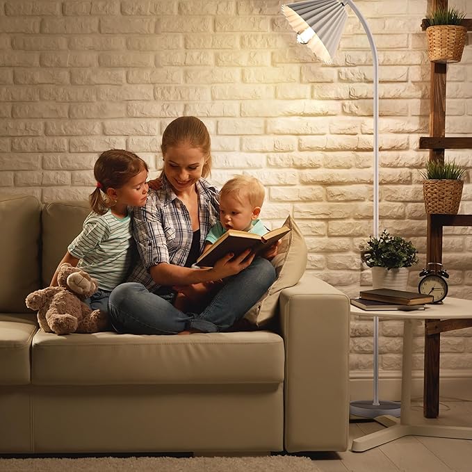 Floor Lamp for Living Room, Reading Lamps Floor Standing Home Decor, Modern Floor Lamp for Bedroom, Standing Lamps for Living Room, Adjustable Floor Lamp, 1000 Lumens Led Bulb Included - LeafyLoom