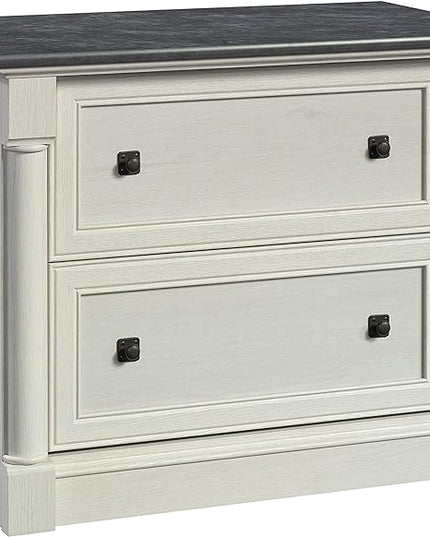 Sauder Palladia Lateral File, L: 36.81" x W: 22.01" x H: 29.61", Glacier Oak - LeafyLoom