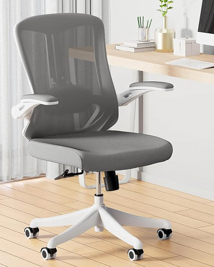 Ergonomic Office Chair - Comfy Desk Chairs with Wheels and Arms, 400LB Heavy Duty Mesh Computer Chairs with Comfortable Lumbar Back Support for Home Office, Bedroom, College Dorm and Study - LeafyLoom
