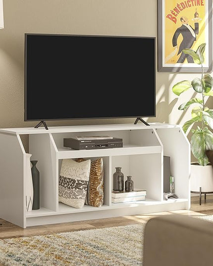 Ameriwood Home The Loft Stand for TVs up to 59", White - LeafyLoom