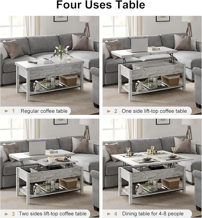FABATO coffee table, Gray - LeafyLoom