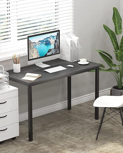SogesGame Computer Desk,47.2 inches Desk& Workstations for Home Office, Writing Study Corner Desk,Modern Simple Style Laptop Table,Easy to Assemble, Black - LeafyLoom