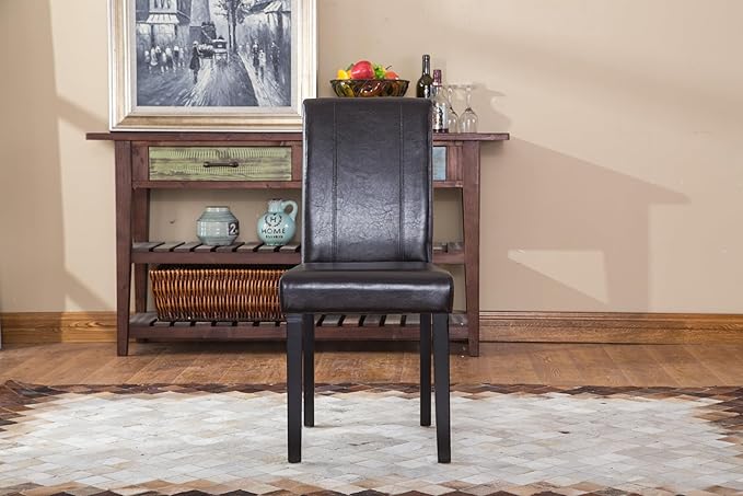 NicBex Haerin-SD-00161-LWJ Dining Chairs, 21"x16.5"x35.5", Brown - LeafyLoom