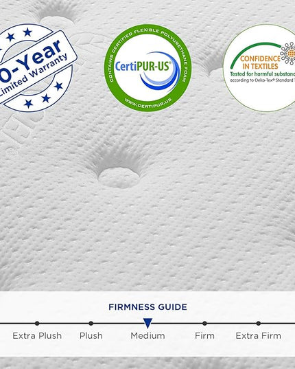 Full Mattress,12 Inch Hybrid Mattress in a Box with Gel Memory Foam,Individually Wrapped Pocket Coils Innerspring for a Cool & Peaceful Sleep,CertiPUR-US. - LeafyLoom
