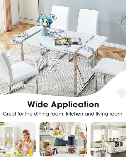 NicBex Haerin-SD-00385-LWJ Dining Chairs, 16.1"x21.3"x36.6", White - LeafyLoom