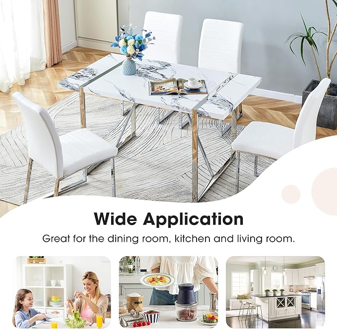 NicBex Haerin-SD-00385-LWJ Dining Chairs, 16.1"x21.3"x36.6", White - LeafyLoom
