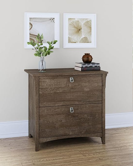 Bush Furniture Salinas 2 Drawer Lateral File Cabinet in Ash Brown - LeafyLoom