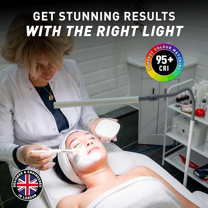 Daylight Company Uno Pro lamp, Standing Lamp for Living Room, Bedroom, Salon, Office, Touch Control, Flexible Arm, Sleek Design, Multipurpose - LeafyLoom