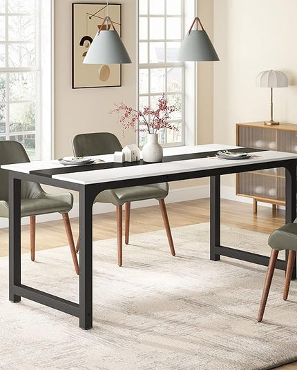 Tribesigns Modern Computer Desk, 70.8 x 31.5 inch Large Office Desk Computer Table Study Writing Desk Workstation for Home Office, Conference Room - LeafyLoom