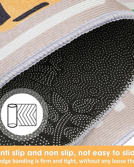 Kid Rug Carpet Playmat for Toy Cars and Train，Play Area Rug with Rubber Backing，Fun Throw Rug，Ideal Gift for Children Baby Bedroom Play Room(100×160cm/39×63in) - LeafyLoom