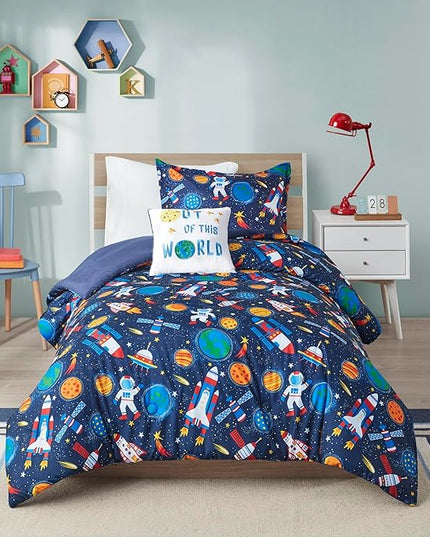 Mi Zone Kids Nash Printed Comforter Set, Full/Queen, Multi 4 Piece - LeafyLoom