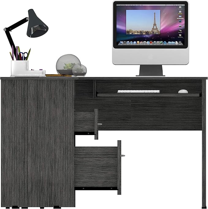 NicBex Kimberly-DW-00014-LWJ Home Office Desks, 47.2"x41.3"x30.4", Brown - LeafyLoom