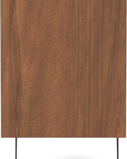 SIMPLIHOME Lowry 60 Inch Wide Rectangle Modern Industrial Sideboard Buffet in WALNUT WOOD, For the Dining Room and Kitchen - LeafyLoom