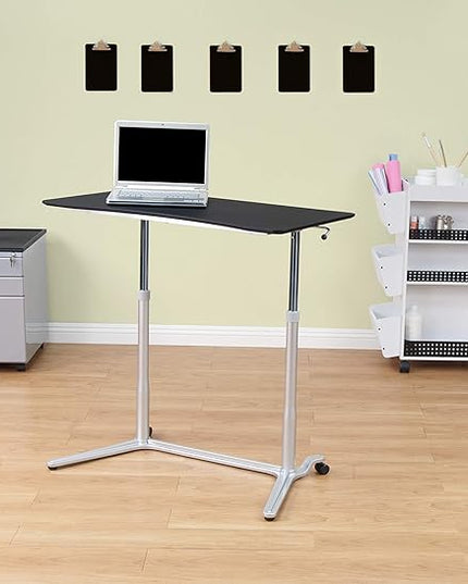Calico Designs 51230 Sierra Height Adjustable Desk, Silver/Black 37.5 Inch - LeafyLoom