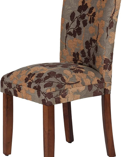Homepop Home Decor | K1136-F975 | Classic Upholstered Parsons Dining Chair | Single Accent Dining Chair, Brown Woven - LeafyLoom