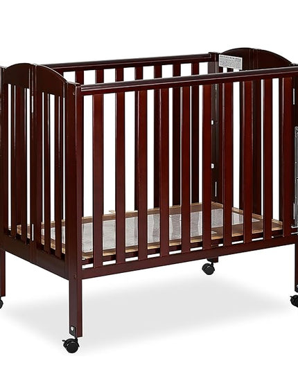 3-in-1 Portable Folding Crib Bundle with Sunset Extra Firm Fiber Mini Crib Mattress, 41x26x40 Inch and 38x24x3 Inch - LeafyLoom
