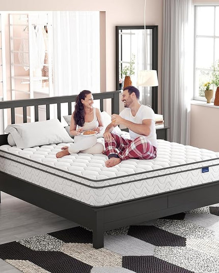 Vesgantti 12 Inch Multilayer Hybrid Twin XL Mattress - Multiple Sizes & Styles Available, Ergonomic Design with Breathable Foam and Pocket Spring/Medium Plush Feel - LeafyLoom