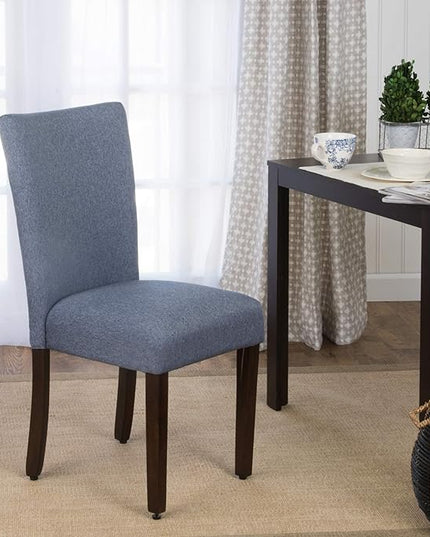 HomePop Parsons Classic Upholstered Accent Dining Chair, Single Pack, Blue - LeafyLoom