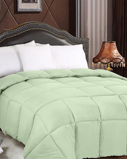 Utopia Bedding All Season 250 GSM Comforter - Plush Siliconized Fiberfill Comforters - Box Stitched (Sage Green, Queen/Full) - LeafyLoom