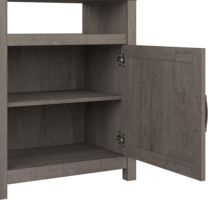 Bush Furniture Knoxville Farmhouse Stand for 75 Inch TV, Living Room Media Console with Storage, 65W, Restored Gray - LeafyLoom