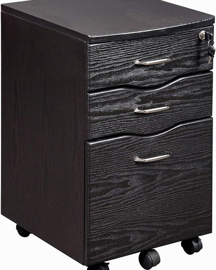 Techni Mobili Rolling Storage and File Cabinet, Espresso - LeafyLoom