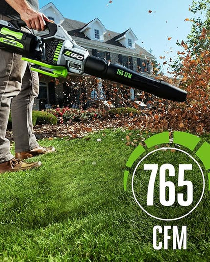 EGO Power+ LB7654 765 CFM Variable-Speed 56-Volt Lithium-ion Cordless Leaf Blower with Shoulder Strap, 5.0Ah Battery and Charger Included - LeafyLoom