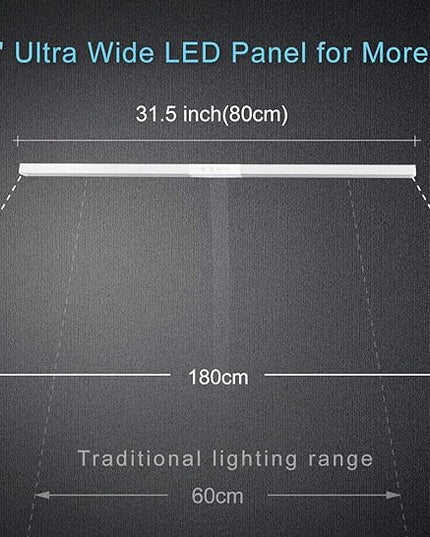 PHIVE LED Task Lamp, 20 Watt Super Bright Desk Lamp with Clamp, Dimmable Gooseneck Monitor Lamp(4 Color Modes, 5-Level Dimmer, Memory Function, Highly Adjustable Office Light/Workbench Lamp) Silver - LeafyLoom