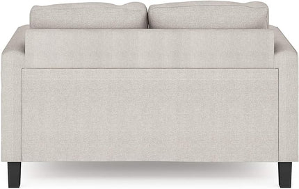 Furinno Bayonne Modern Upholstered Loveseat/Sofa Couch for Living Room, Fog - LeafyLoom