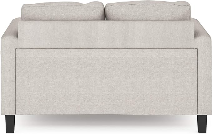 Furinno Bayonne Modern Upholstered Loveseat/Sofa Couch for Living Room, Fog - LeafyLoom