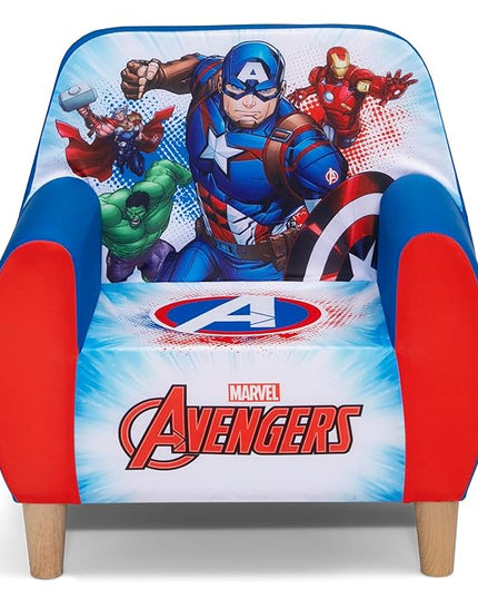 Delta Children Marvel Avengers Foam Chair for Kids, Blue - LeafyLoom
