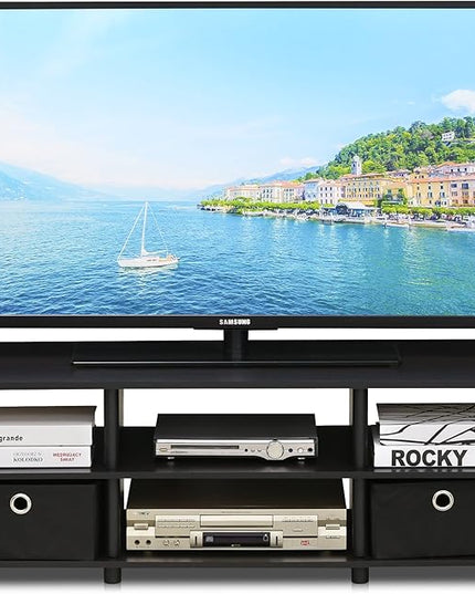 FURINNO Econ TV Entertainment Center, Espresso - LeafyLoom