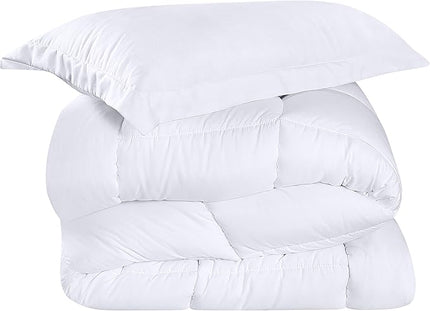 Utopia Bedding Twin Comforter Set Kids with 1 Pillow Sham, Bedding Comforter Sets, Down Alternative White Comforter, Soft and Comfortable, Machine Washable (Pack of 6) - LeafyLoom