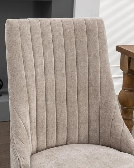 NicBex Haerin-SD-00128-LWJ Dining Chairs, 24.6"x19.7"x37.5", Beige - LeafyLoom