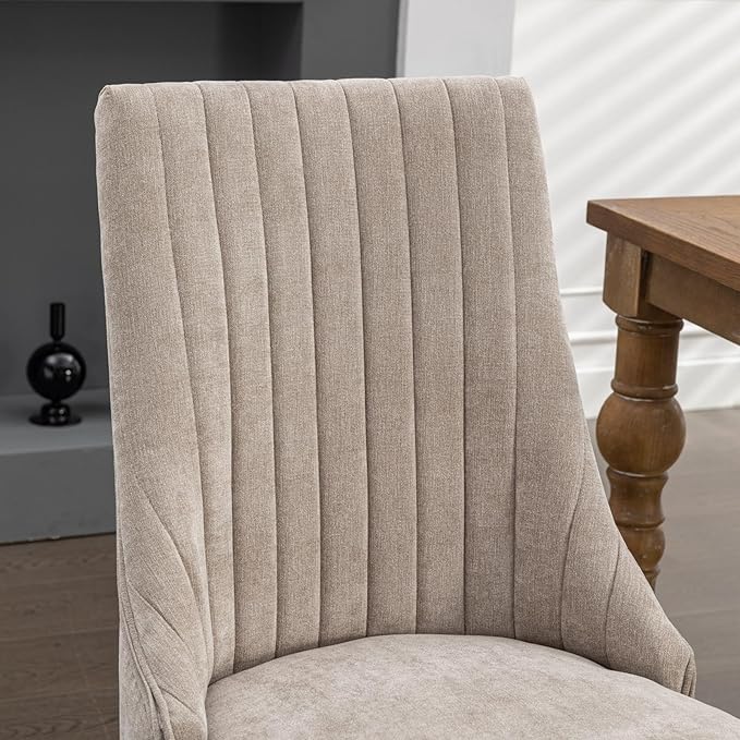 NicBex Haerin-SD-00128-LWJ Dining Chairs, 24.6"x19.7"x37.5", Beige - LeafyLoom