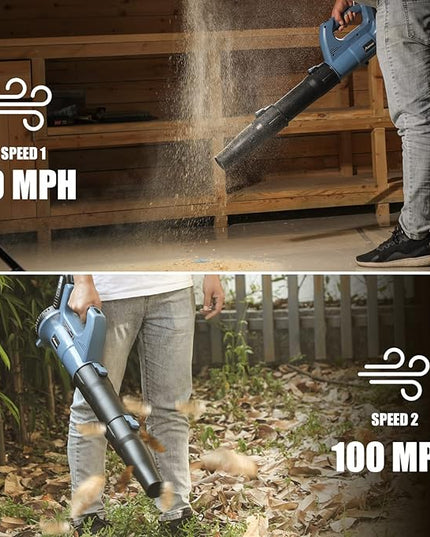 AVID POWER 20V Cordless Leaf Blower, Electric Battery Operated Blower with Two Batteries, Dual-Speed Settings and Charger Included, Light Duty for Lawn Care - LeafyLoom