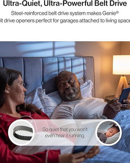 Genie QuietLift Connect – WiFi Smart Garage Door Opener with Added Wireless Keypad, ¾ HPC Smart Belt Drive – Compatible with Alexa and Google Assistant, Model 3053-TKV GENIE