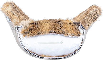 Husband Pillow XXL Cover Only - Ultra Rare Baby Amber Fox Backrest Pillowcase Set, 2-Tone Reversible Double Sided Fabulous Faux Fur Reading & Bed Rest, Thick Zippers,2 Sided Solid Fabric Neck Rolls - LeafyLoom