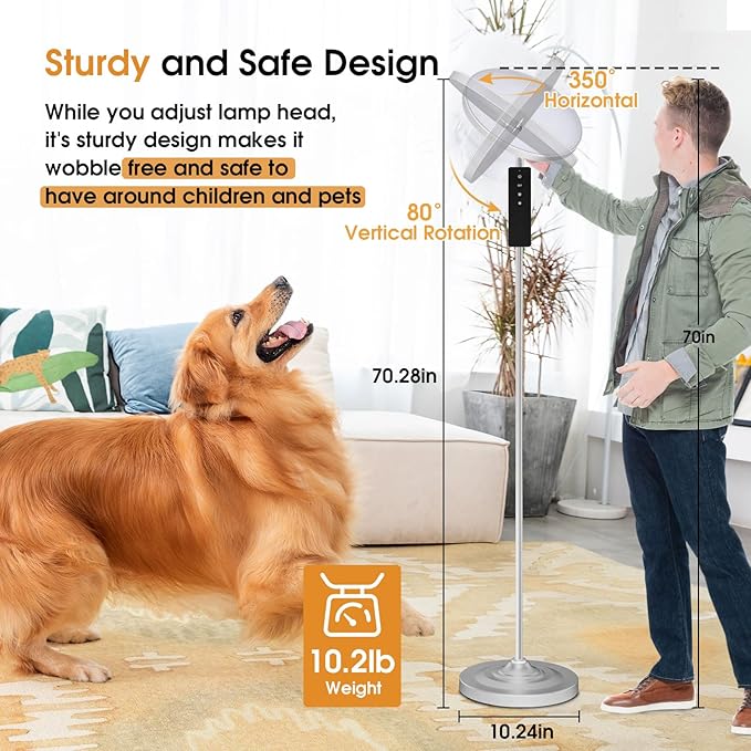 Floor Lamp, 36W/3600LM Super Bright Floor Lamp with Remote Control, Stepless Adjust Color Temperatures & Brightness, Torchiere Standing Lamp for Living Room Bedroom Office - LeafyLoom