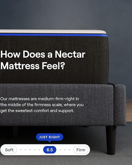 Nectar Twin XL Adjustable Base & 12” Mattress - Head & Foot Incline - Medium Firm Gel Memory Foam - Cooling Comfort - Wireless Remote - 3 Massage Settings - 365-Night Mattress Trial & Forever Warranty - LeafyLoom