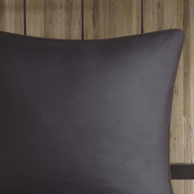 Woolrich Rustic Lodge Cabin Comforter Set - All Season Down Alternative Warm Bedding Layer and Matching Shams, Oversized King, Bitter Creek, Grey/Brown - LeafyLoom